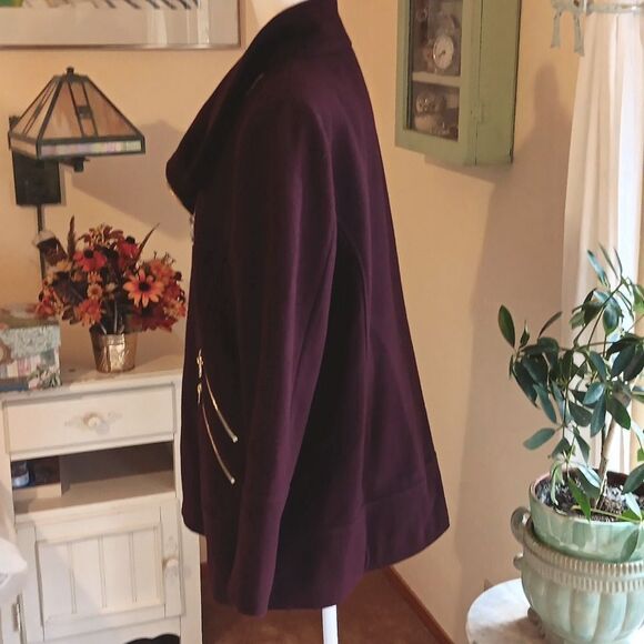 Guess Wool Moto/Pea Coat wirh Zippers - Picture 6 of 14